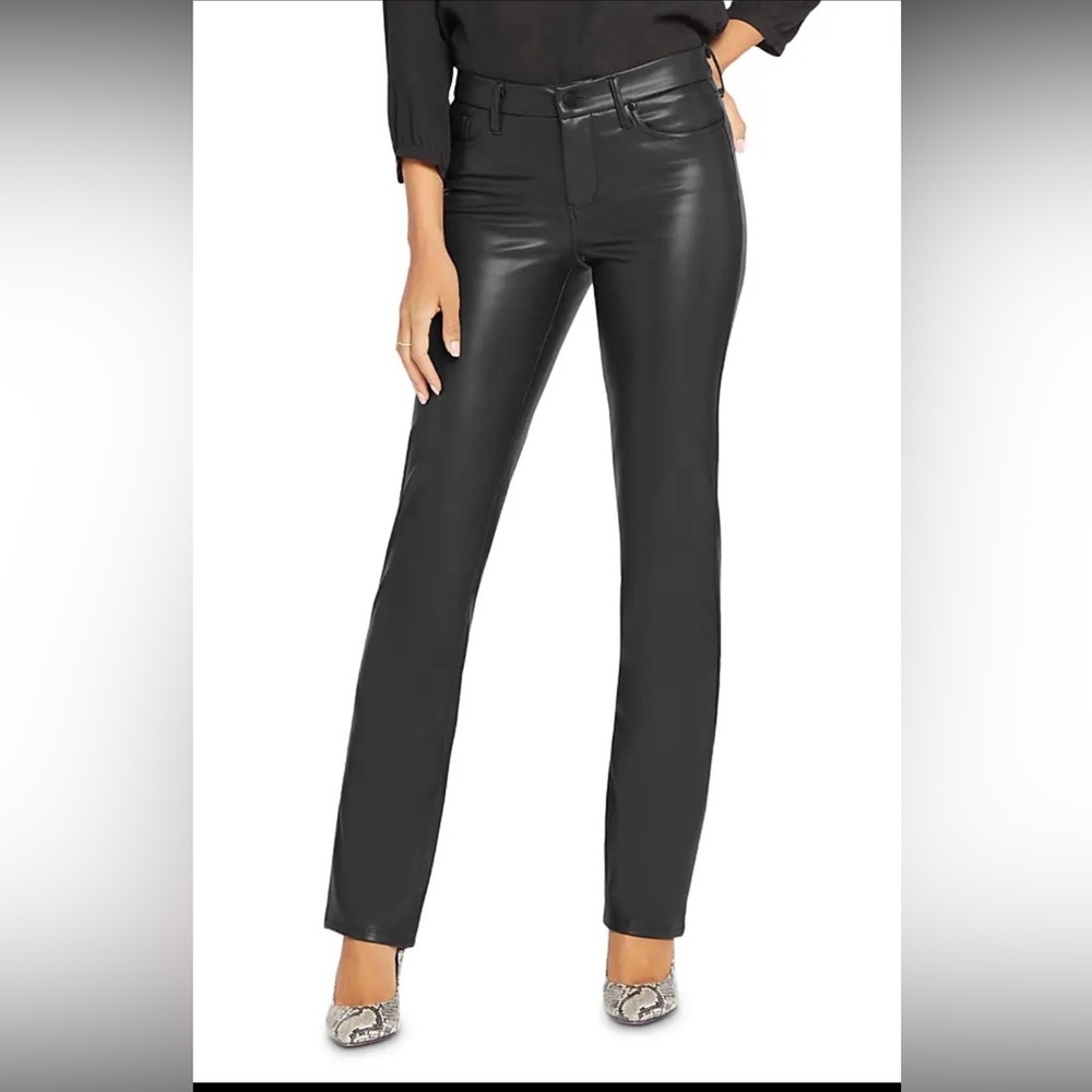 NYDJ Sculpt-Her Black Faux Leather Pants